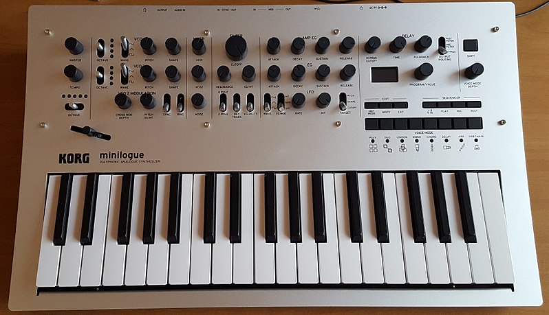 Korg Minilogue (by Aeternus, Creative Commons Attribution-Share Alike 4.0)