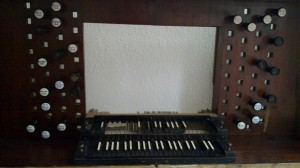 The original console of the sun organ