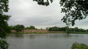 The Küstrin Fortress, as seen from the old town distroyed during ww2